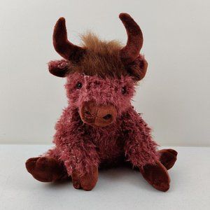 Dan Dee Bull Red & Brown Fuzzy Plush Stuffed Animal Toy Collector's Choice
